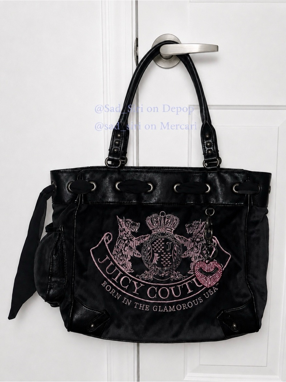 Juicy Couture UK Edition Daydreamer handbag in Charcoal Gray and Baby Pink NWT!!